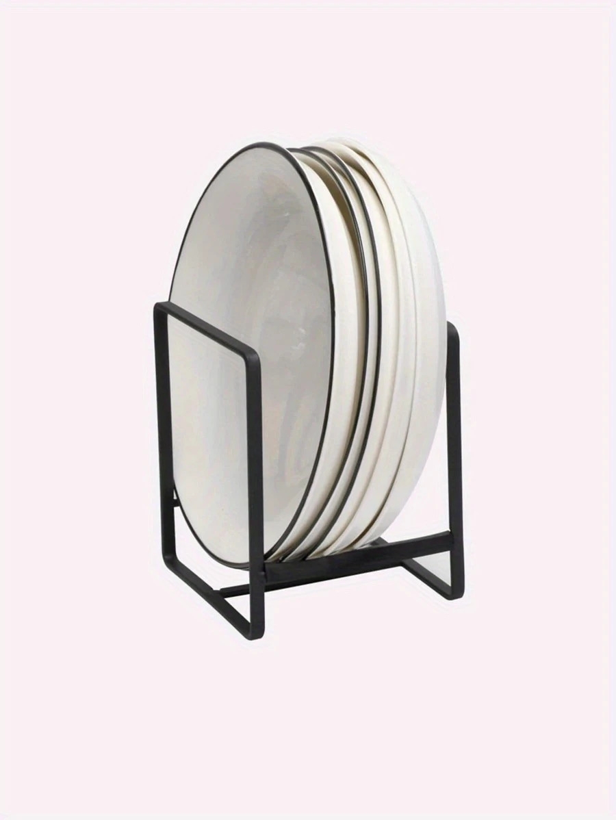 1件多功能碗碟架收纳器 - 防水餐盘、碗碟及盖子储存，适用于台面与橱柜，现代家居用耐用设计的节省空间厨房整理架 详情 3