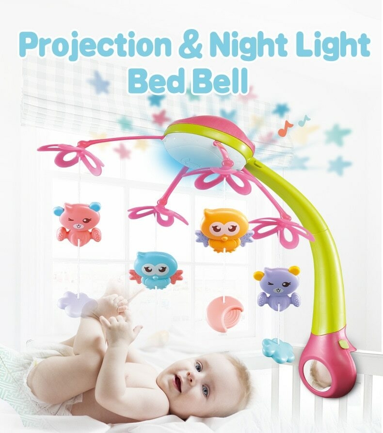 1 Ensemble Bébé Dessin Animé Lit Cloche Mobile Hochets Jouets Pour