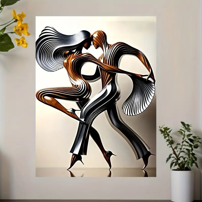 modern abstract tango   canvas poster frameless high heel dancers art print for home wall decor perfect gift for living room bedroom office   12 x16 single piece 5