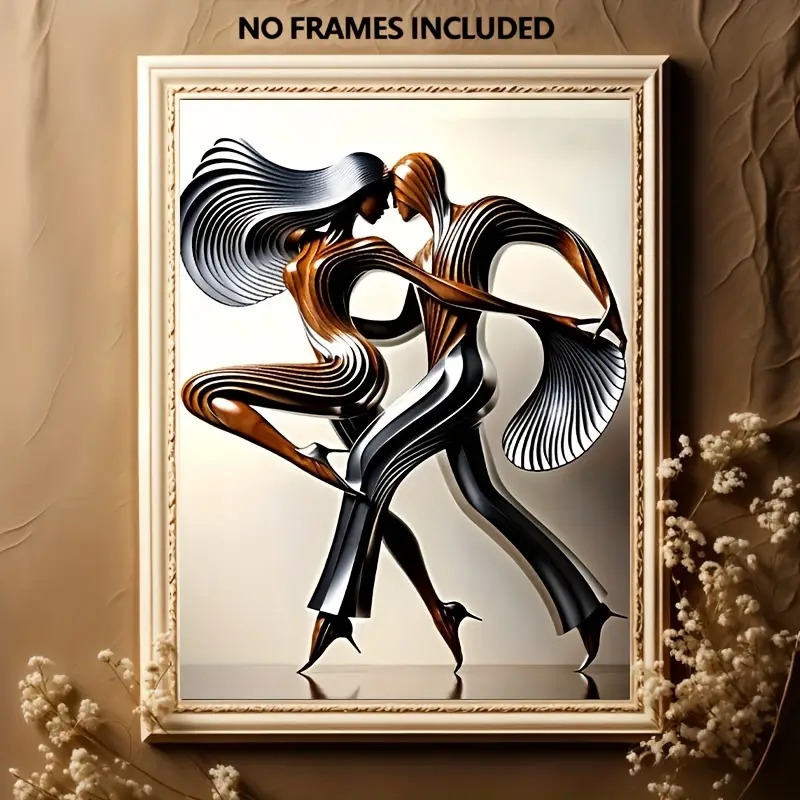modern abstract tango   canvas poster frameless high heel dancers art print for home wall decor perfect gift for living room bedroom office   12 x16 single piece 2