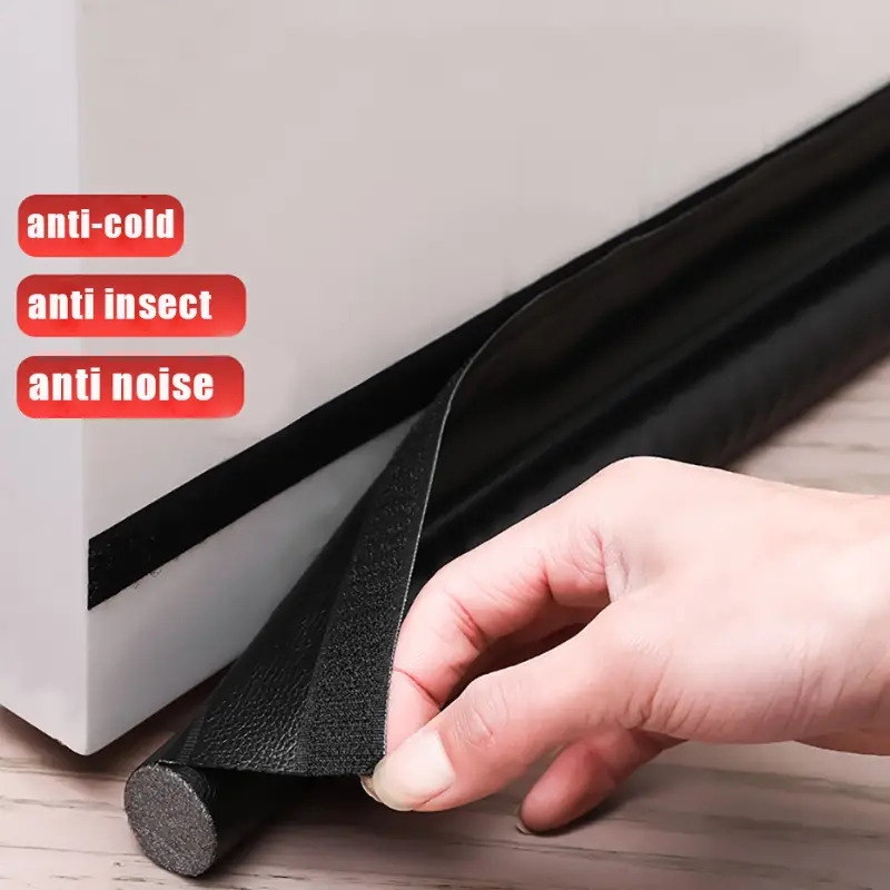 1pc door bottom sealing strip adjustable weatherstrip under door draft stopper anti cold one side foam blocker weather strip 1