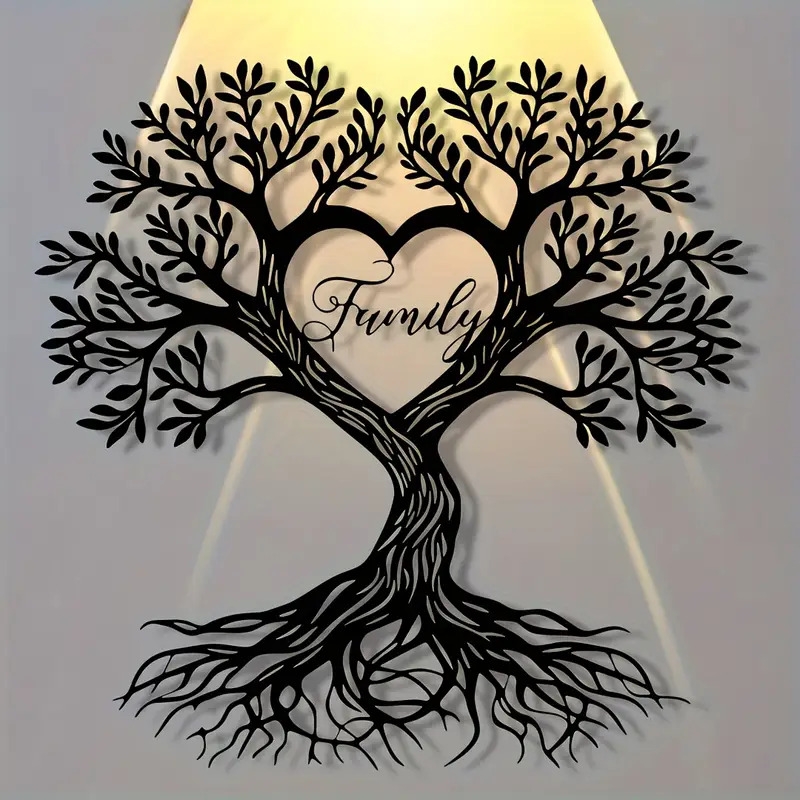 支持个性化定制铁艺地址号码牌/墙面装饰，爱心树、生命树造型，传达成长与爱，适用于住宅、公园、商业等场景，是理想的乔迁礼、各种节日、墙面及户外装饰，无需电力、安装简易、防水耐用。家居、厨房用品  家居装饰  家居装饰品  雕塑  雕像壁饰 商品详情 3