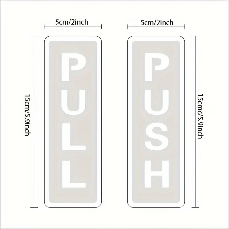 2件套现代亚克力双层推拉门牌 - 自粘式,易于安装,耐用且防风雨,适用于家庭、办公室、餐厅入口,清晰可见 详情 1