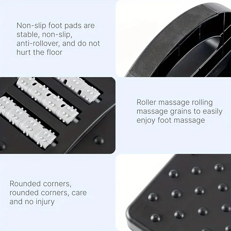 1pc stepping foot stool under table massage foot pedal     and massage   feet anti cross legs suitable for office or desk details 5