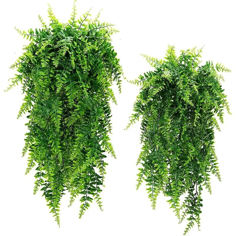 1pc artificial hanging ivy wall mounted artificial fern home office green plant vine wall plant wedding party plastic plant decor without a hook details 1
