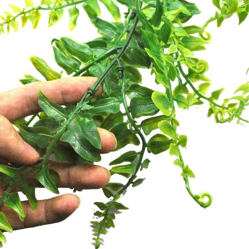 1pc artificial hanging ivy wall mounted artificial fern home office green plant vine wall plant wedding party plastic plant decor without a hook details 2