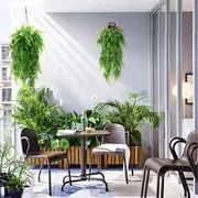 1pc artificial hanging ivy wall mounted artificial fern home office green plant vine wall plant wedding party plastic plant decor without a hook details 6
