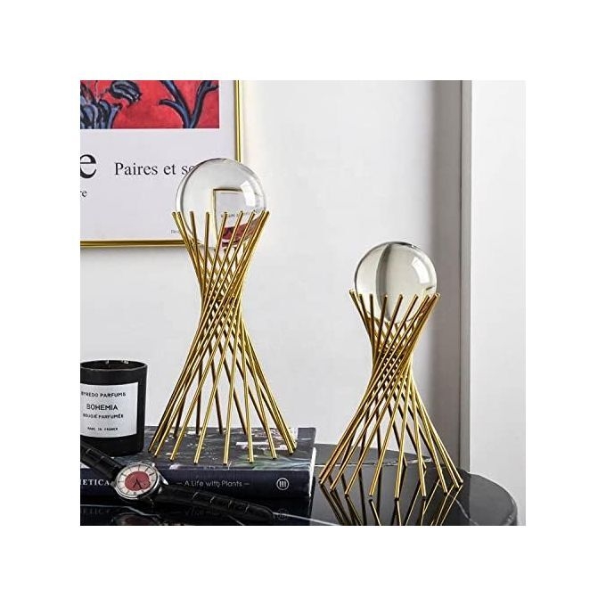 product_image_name-Art-Modern Art Gold Plated Stand+Crystal Ball Home Decoration-3