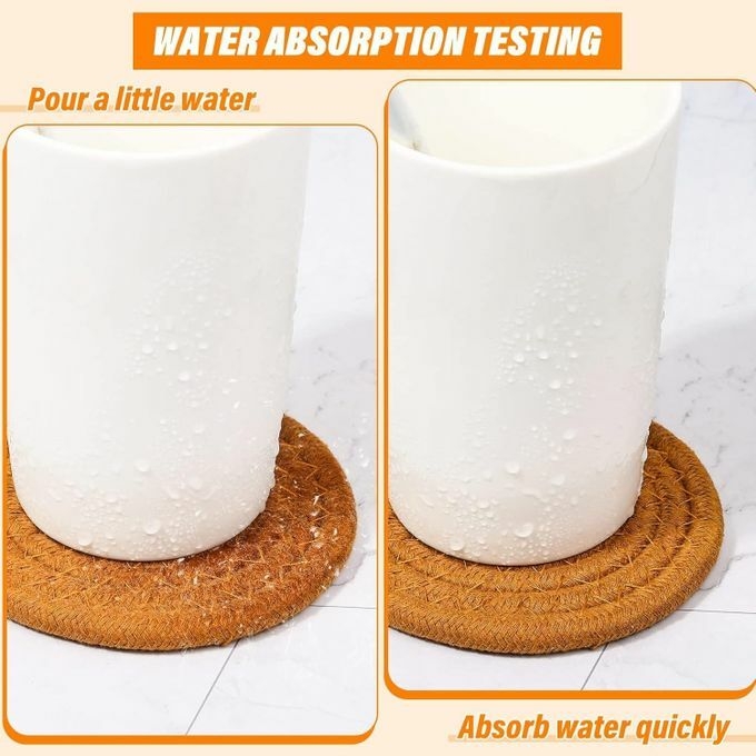product_image_name-Generic-8 Pcs Drink Coasters With Holder Absorbent Coasters-4