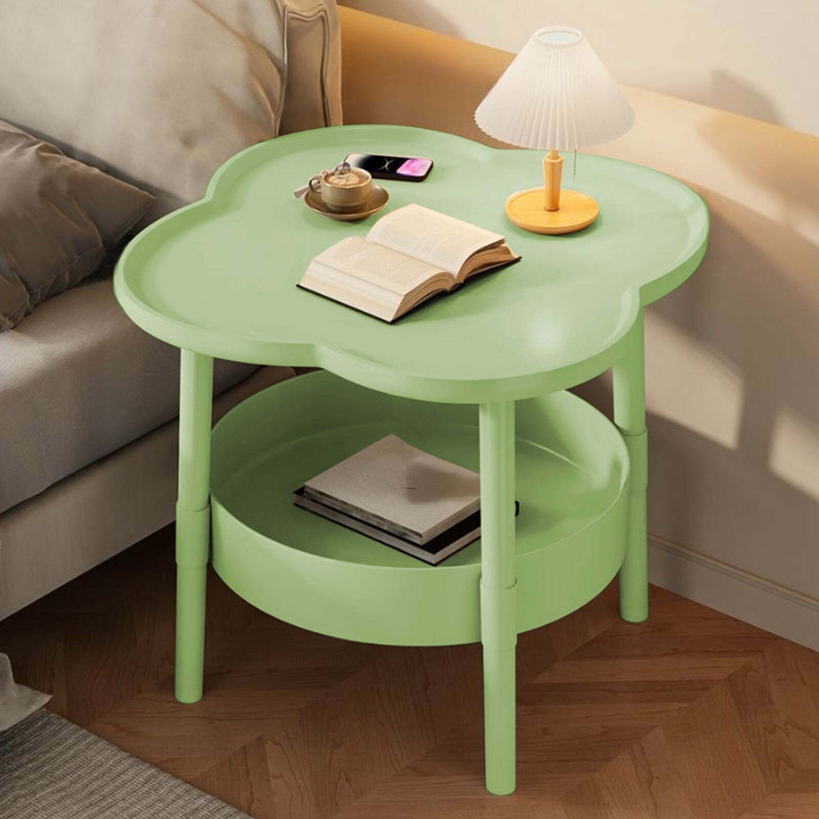 Tyidzon End Table Small Bedside Table with Storage Modern Round End Tables Living Room, Bathroom，Bedroom, Nursery, Laundry Nightstand