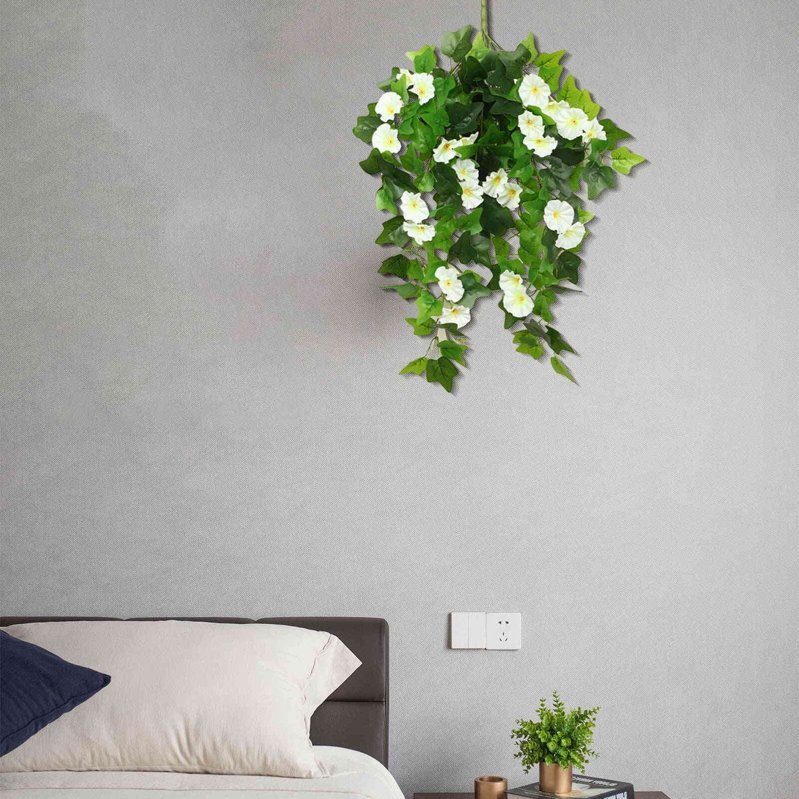 Artificial Flowers Multibunch Morning Glories Outdoor Flowers Indoor Hanging Pot Realistic Long-lasting Decor Durable Silk Plastic 20+ Blooms 65cm Length
