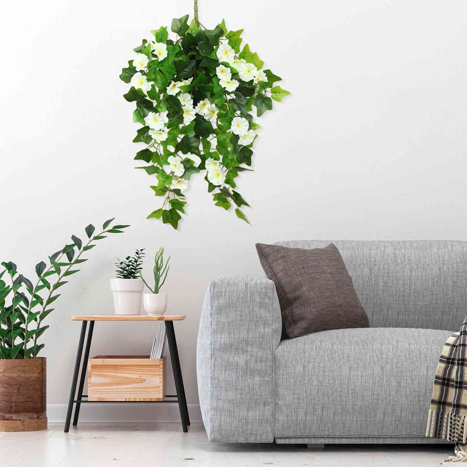 Artificial Flowers Multibunch Morning Glories Outdoor Flowers Indoor Hanging Pot Realistic Long-lasting Decor Durable Silk Plastic 20+ Blooms 65cm Length