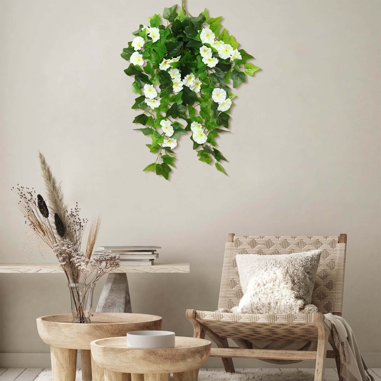 Artificial Flowers Multibunch Morning Glories Outdoor Flowers Indoor Hanging Pot Realistic Long-lasting Decor Durable Silk Plastic 20+ Blooms 65cm Length