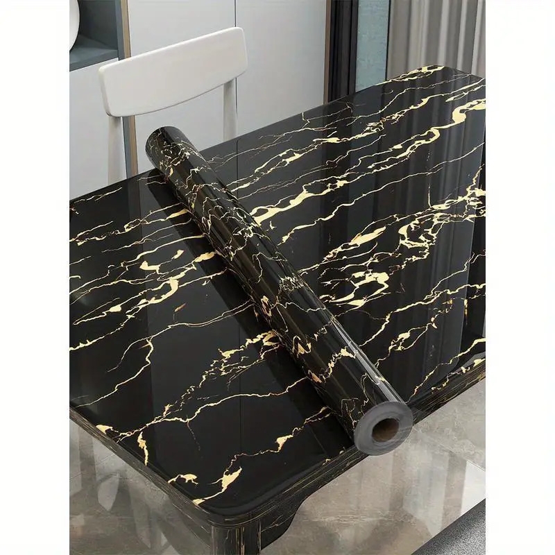 1pc self adhesive marble vinyl wallpaper removable waterproof peel stick wall stickers for rooms kitchens furniture details 1