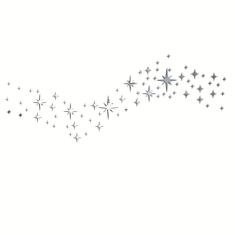 82pcs star mirror stickers acrylic decorative wall stickers personality creative stickers starry sky ceiling ceiling coverage self adhesive wall stickers details 5