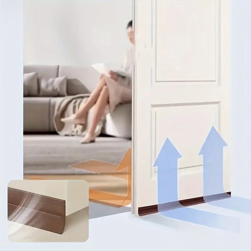 resin door seal 1pc 2pcs external internal door sealing rubber strip windproof rainproof Product details 2