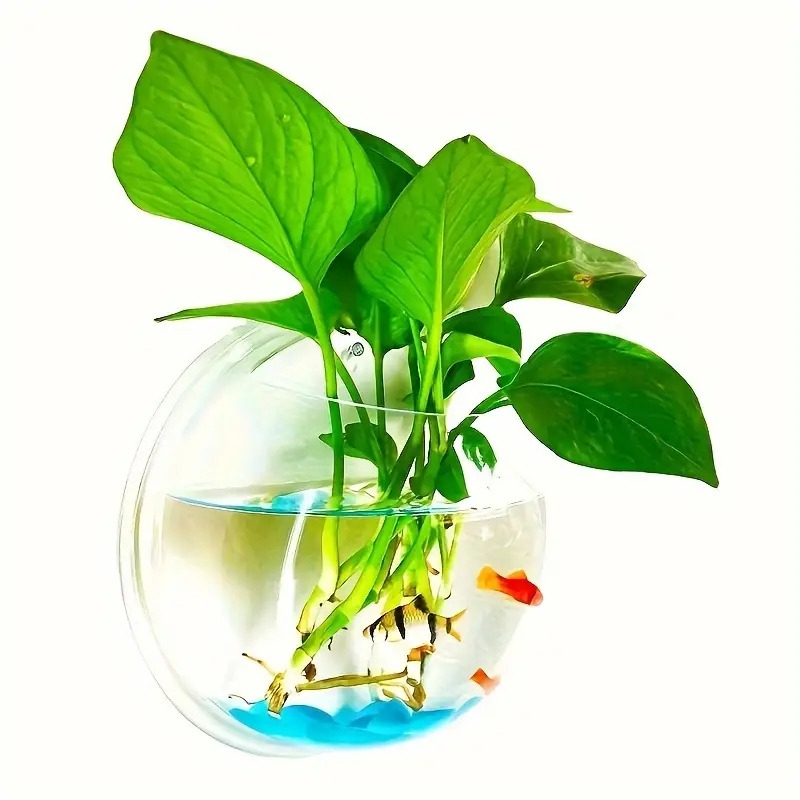versatile hydroponic planter no drill indoor outdoor wall mount aquarium bowl for home decor garden care details 5