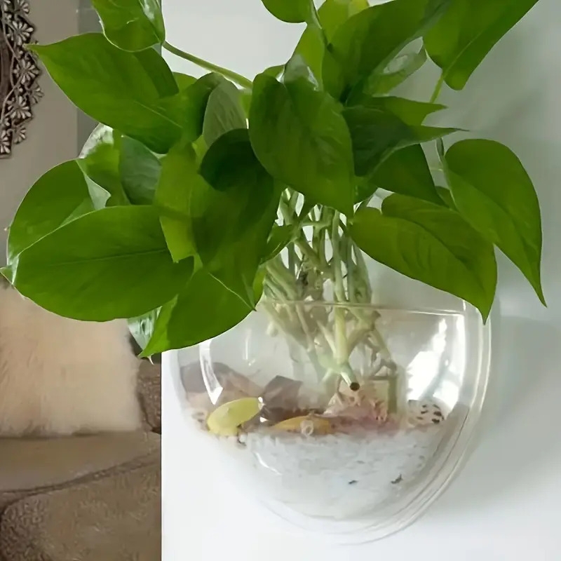 versatile hydroponic planter no drill indoor outdoor wall mount aquarium bowl for home decor garden care details 6