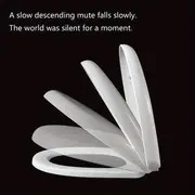 1pc housse de siège de toilette en plastique blanc  , ajustement universel, hauteur confort,   ronde, installation facile, accessoire de salle de bain épais et  ,   électricité ou batterie   détails 4