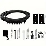 1 set ceiling mounted curtain track flexible curtain rail with track curtain system rv curtain track room divider ceiling track for curtains details 1