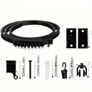 1 set ceiling mounted curtain track flexible   curtain rail with track curtain system rv curtain track room divider ceiling track for curtains   details 1