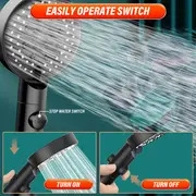 shower head and hose 2m high pressure shower heads handheld shower head with 6 spray   water saving shower heads with filter core accessory set showerhead and hose set for adult children bathroom details 3