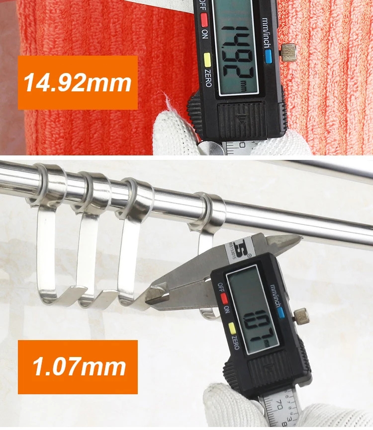 现代环保不锈钢三层浴室搁板架双层和单层壁挂式清洁毛巾