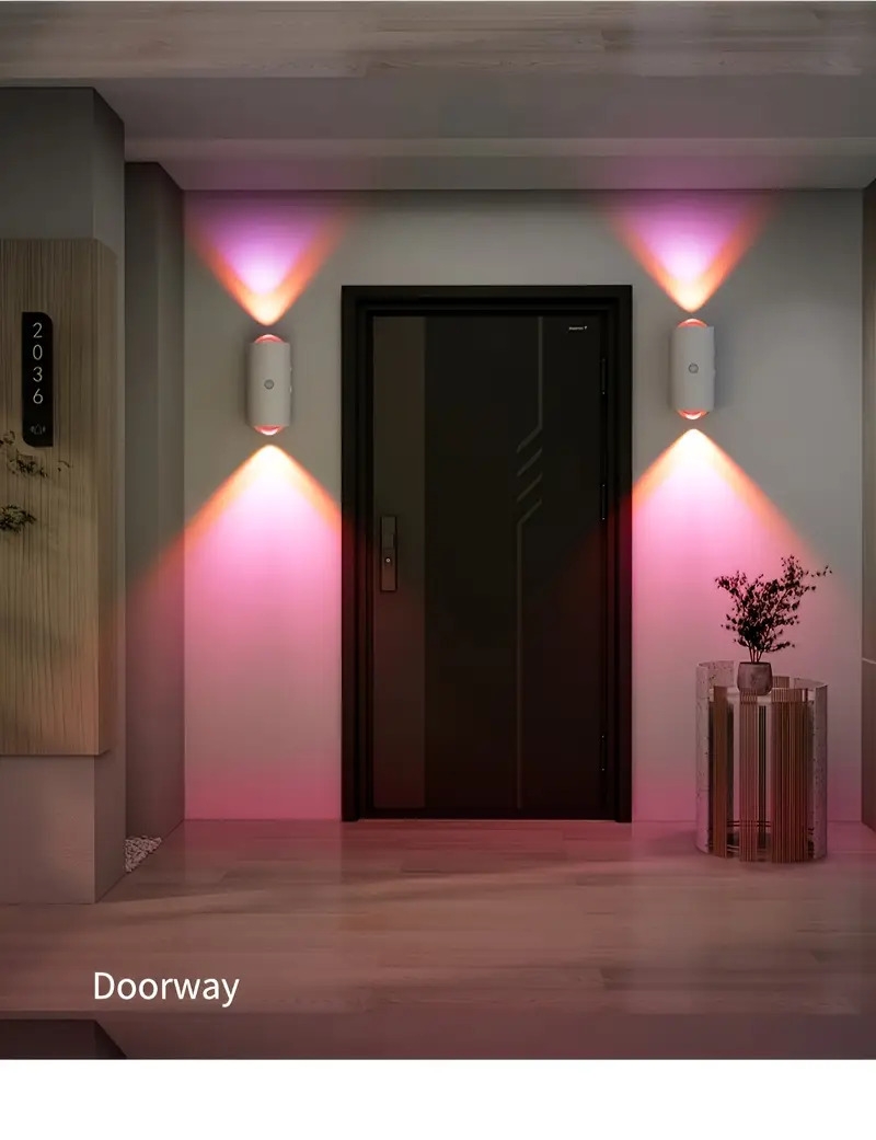 rechargeable led night light with motion sensor wall lamp rgb gradient ambient indoor dimmable magnetic stairlight   halloween christmas diy bedroom living room game decor Product details 7