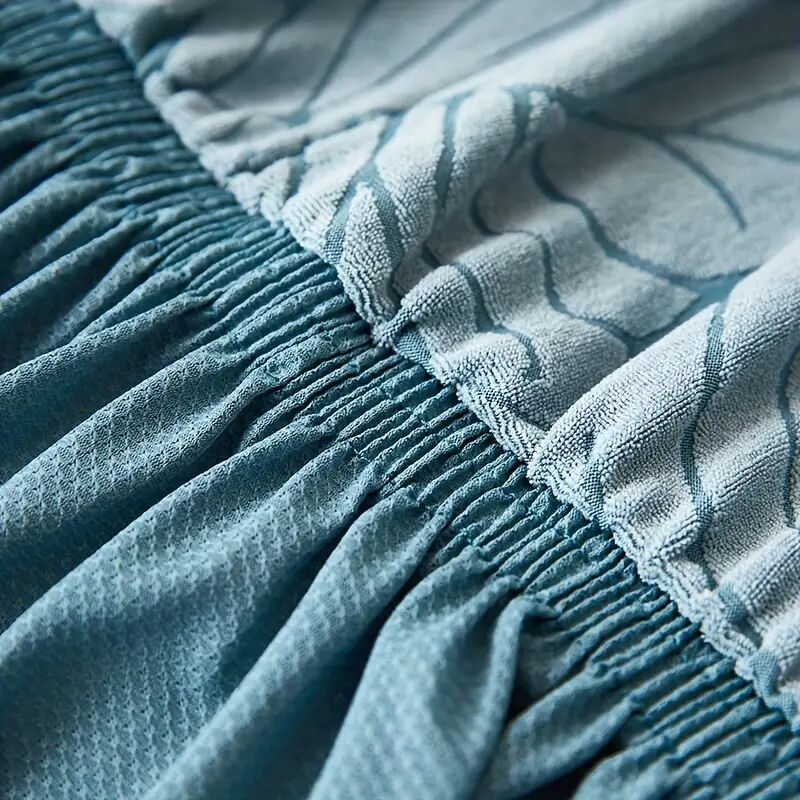 1pc folding armless sofa slipcover futon slipcover elastic sofa cover with skirt furniture protector for bedroom office living room home decor 5