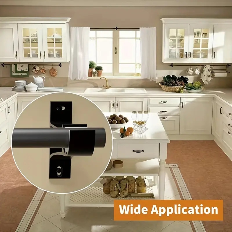 2pcs curtain rod aluminum alloy bracket curtain rod single rod bracket curtain bracket hook strong load bearing capacity with 4 screws and plastic expansion details 5