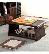 STARBRILLIANT Table à thé antique Pieds pliants Table basse asiatique en bois (Grande : 31 x 1...