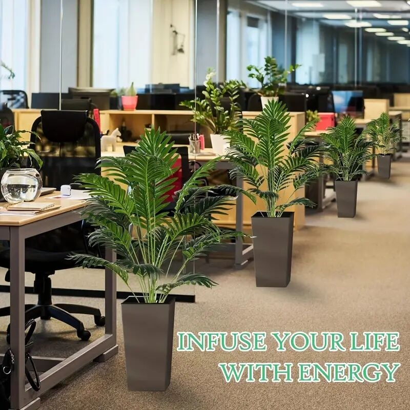 2套逼真的人造植物,带有长茎和大胆的叶子-时尚的家居和花园装饰,适用于婚礼、节日、派对(室内/室外使用) 商品详情 6