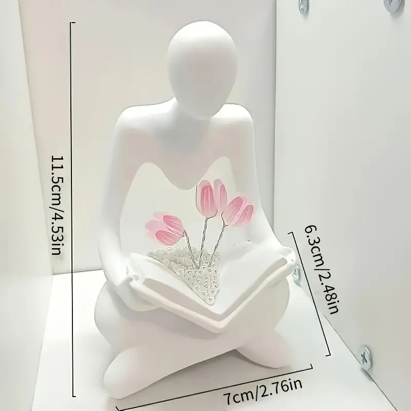 1pc resin artistic abstract   night lamp elegant bedroom decor and unique birthday gift 2