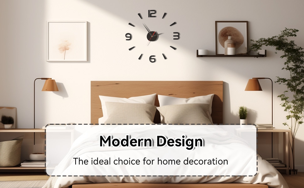 Frameless DIY Wall Clock