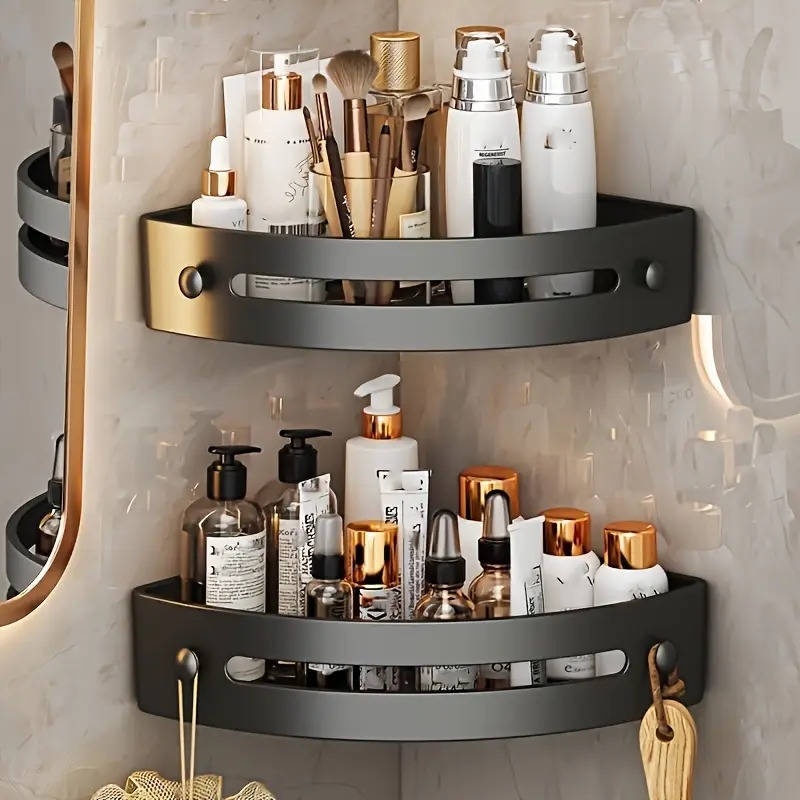 2pcs corner shower shelves bathroom storage rack shower shelf for inside shower shampoo holder for shower wall bathroom caddy organizer shower caddy basket bathroom accessories details 0