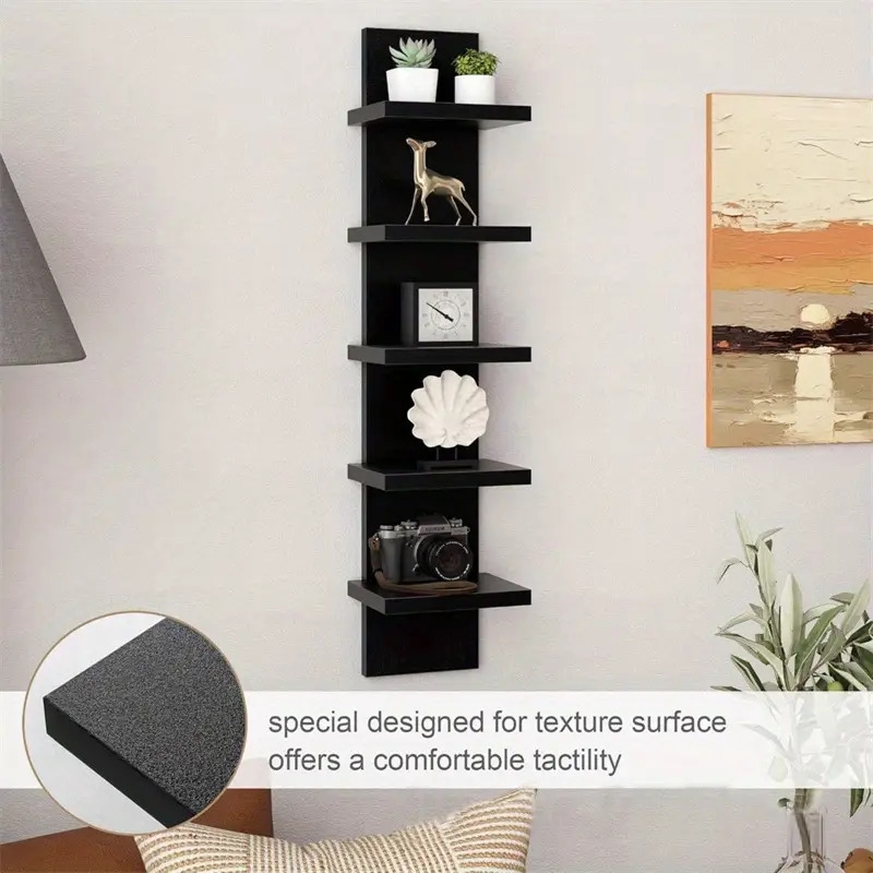 simple wall mounted shelf   pvc material suitable for living rooms and bedrooms multi layer wall storage and decoration floating shelves Product details 6