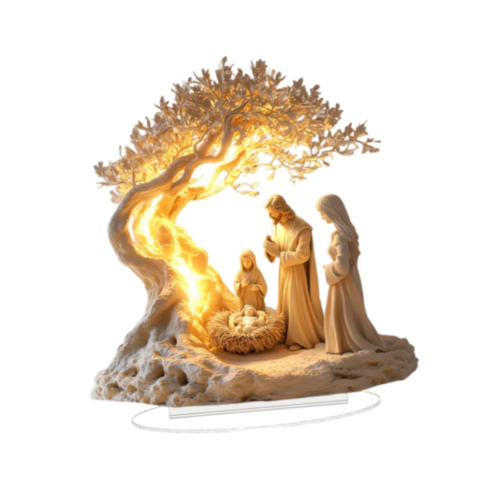 Christmas Nativity Scene Tabletop Ornament Multipurpose Christian Decoration