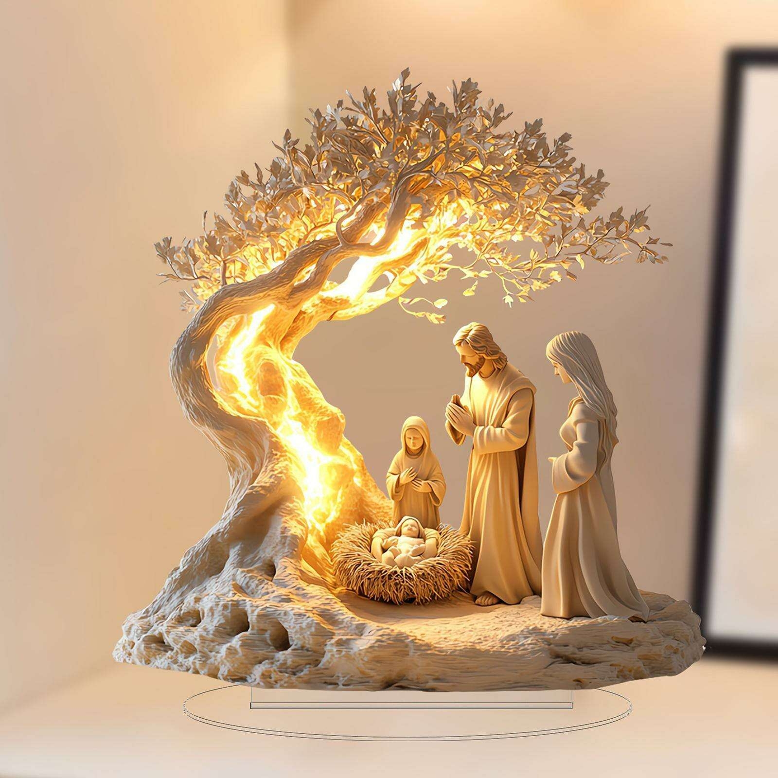 Christmas Nativity Scene Tabletop Ornament Multipurpose Christian Decoration