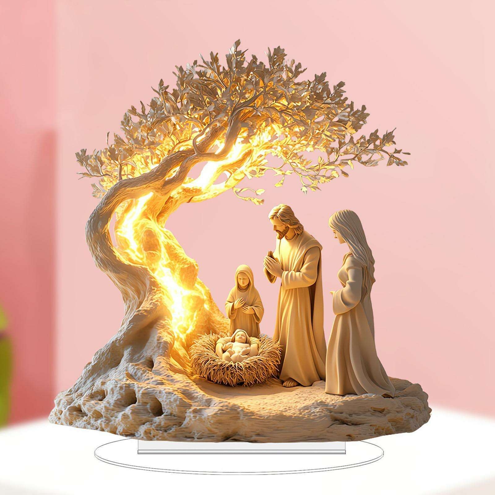 Christmas Nativity Scene Tabletop Ornament Multipurpose Christian Decoration