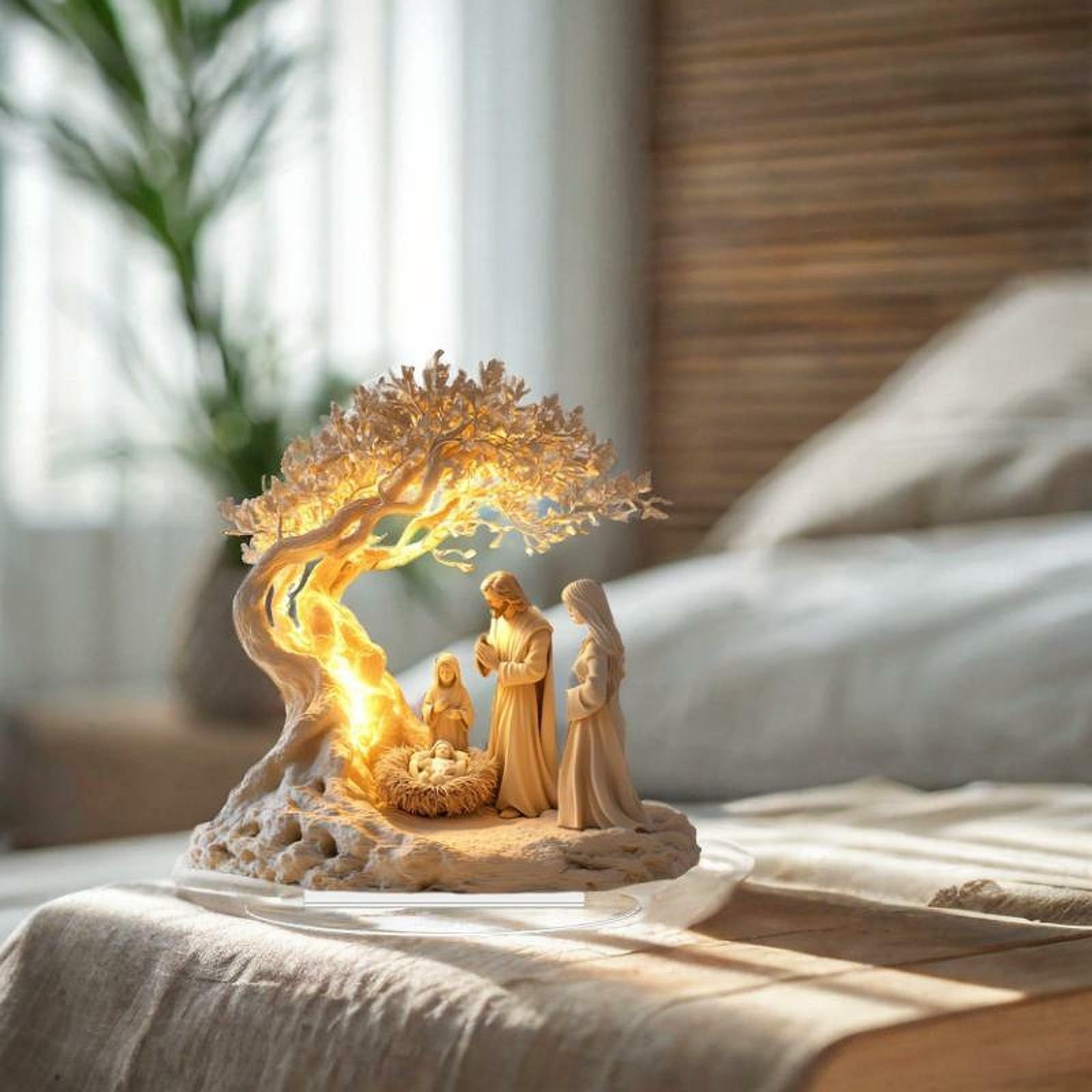 Christmas Nativity Scene Tabletop Ornament Multipurpose Christian Decoration