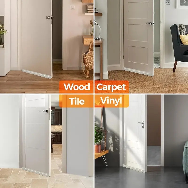 1pc silicone door draft stopper under door draft blocker insulator door sweep weather stripping noise stopper strong adhesive 39 length details 5