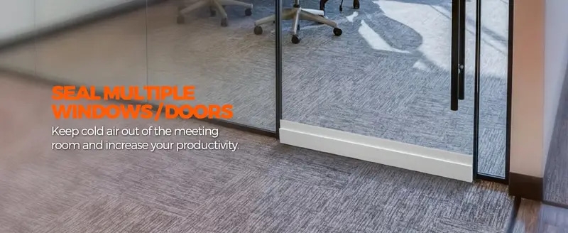 1pc silicone door draft stopper under door draft blocker insulator door sweep weather stripping noise stopper strong adhesive 39 length details 4