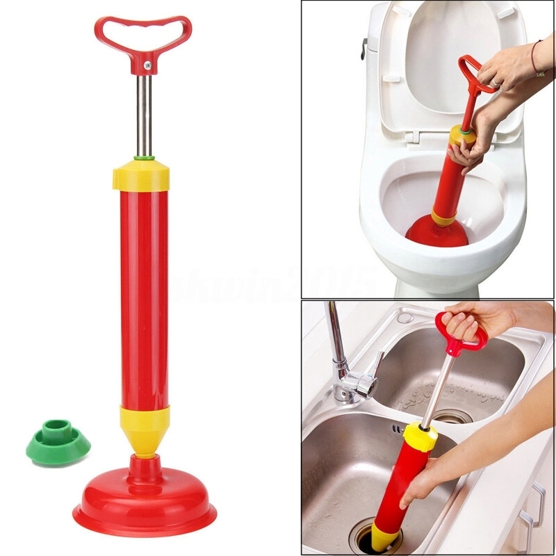 Piston multi de plongeur de drain de drain bloqué par évier de toilette de salle de bains puissante W / 2 ventouses pour des outils de nettoyage d'évier