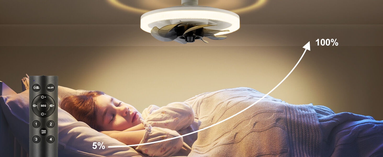 Ventilateurs de plafond avec éclairage et télécommande