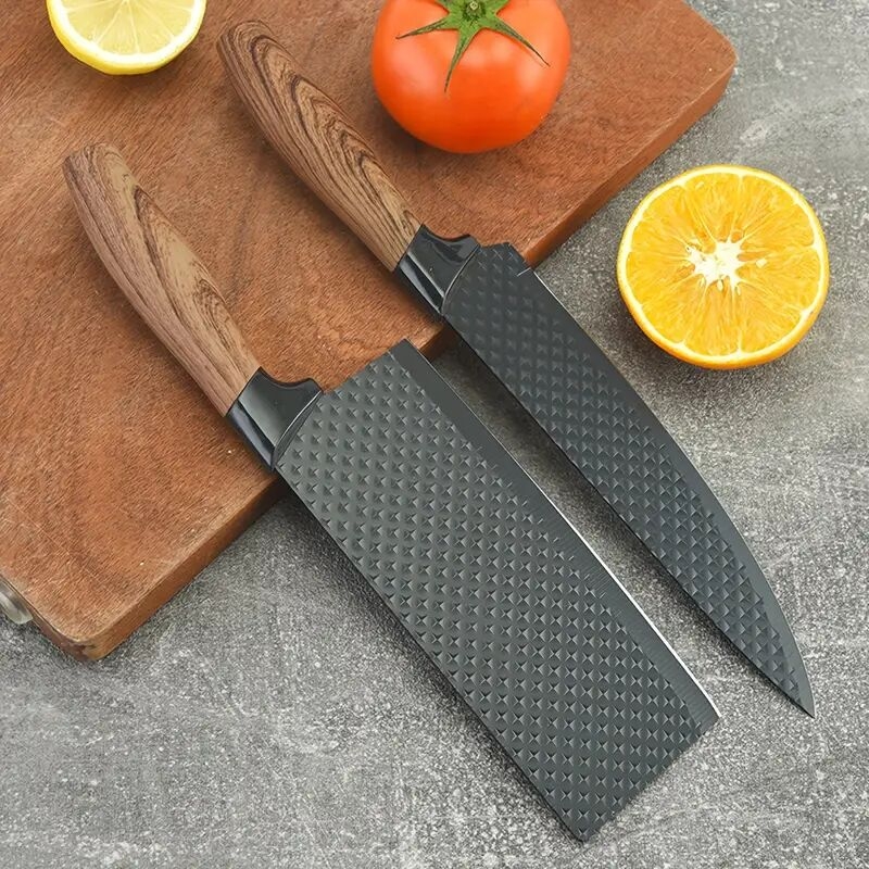 7pcs 6pcs stainless steel kitchen knife set multi purpose knife including watermelon and fruit knife chicken bone shears basic tools for home and restaurant cooking   kitchen accessories gifts restaurant essentials details 15