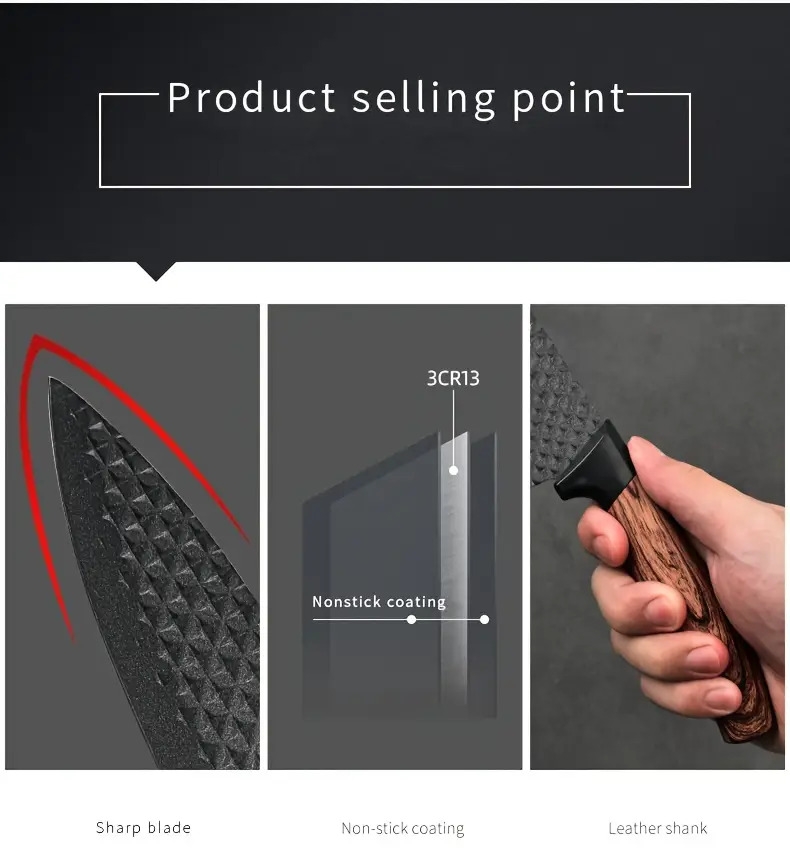 7pcs 6pcs stainless steel kitchen knife set multi purpose knife including watermelon and fruit knife chicken bone shears basic tools for home and restaurant cooking   kitchen accessories gifts restaurant essentials details 7