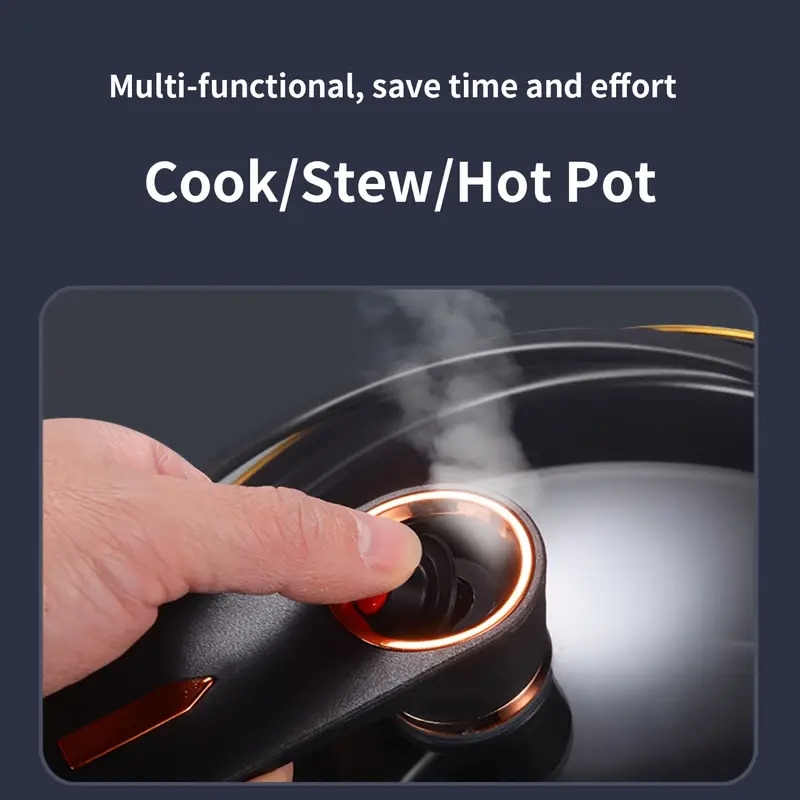 1pc fat and chubby multifunctional soup pot for home use 7l large capacity 26cm non stick pot suitable for induction cooker and gas details 6