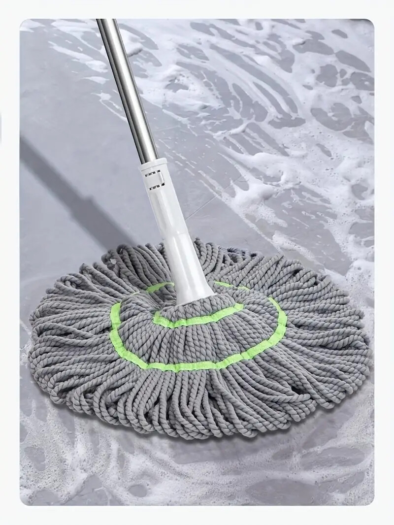 easywring spin mop hands free washing self twisting rotating lazy mop with handle ideal for bedroom floors living room bathroom no electricity needed bathroom mop mop design washable mop head reusable mop pads details 1