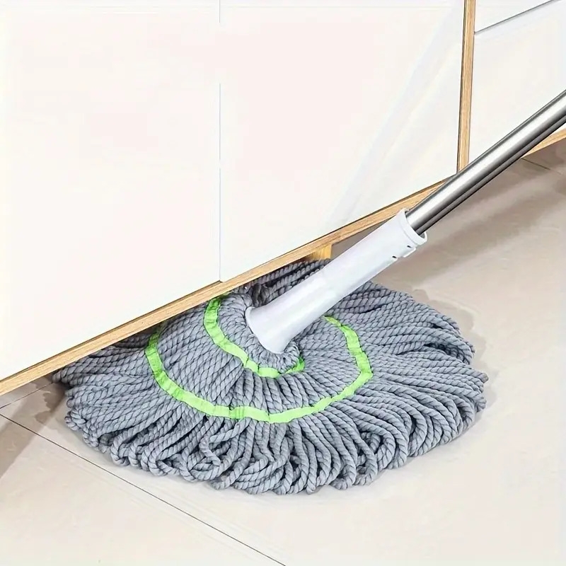 easywring spin mop hands free washing self twisting rotating lazy mop with handle ideal for bedroom floors living room bathroom no electricity needed bathroom mop mop design washable mop head reusable mop pads details 2