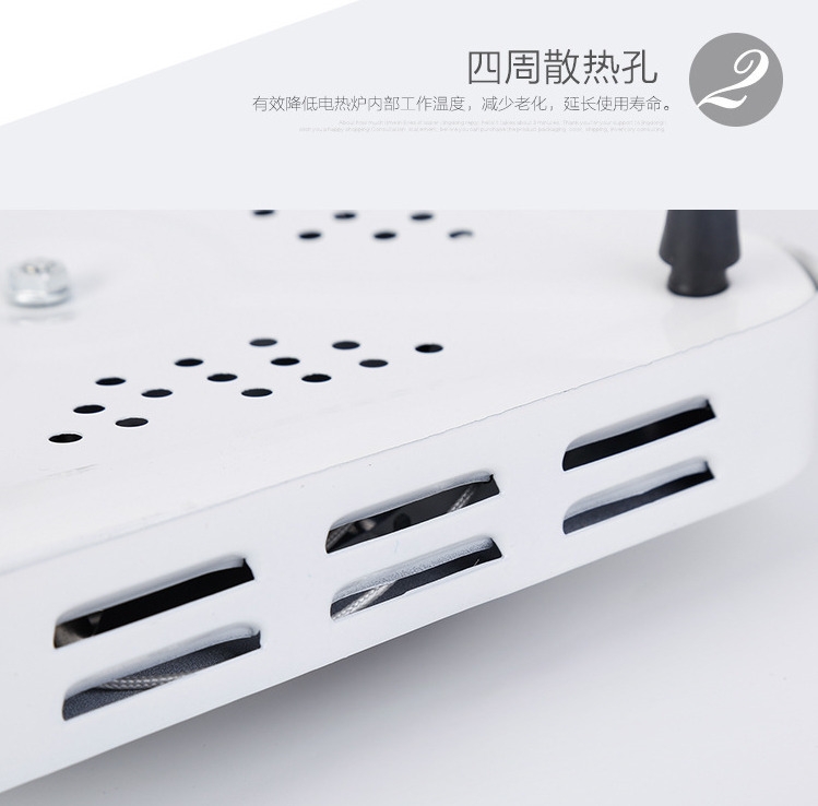 Commercial OEM Electric burner Portable Square Shape Hot Plate Travel with Metal Lid